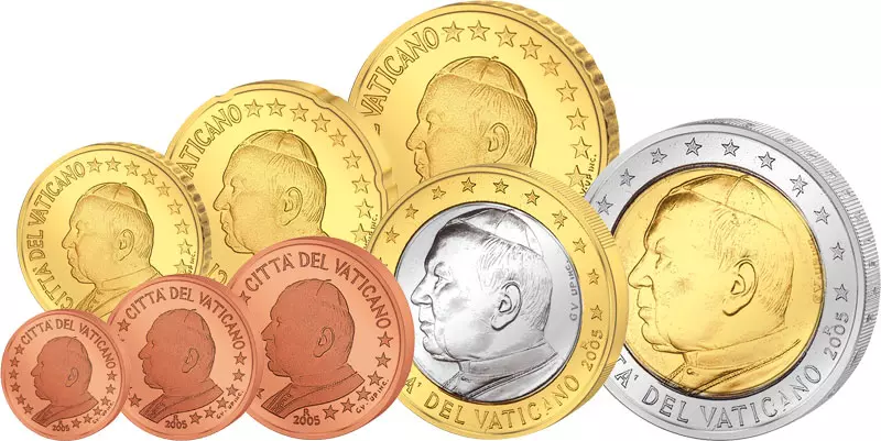 Euro-Kursmünzensatz Vatikan 2002 Johannes Paul II.