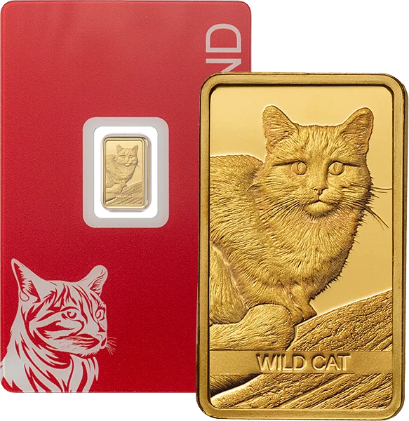 1 Gramm Goldbarren Schweiz Wild Cat