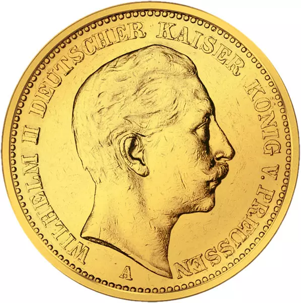 20 Mark Preußen Kaiser Wilhelm II. 1888-1889 20 Mark Preußen Kaiser Wilhelm II. 1888-1889