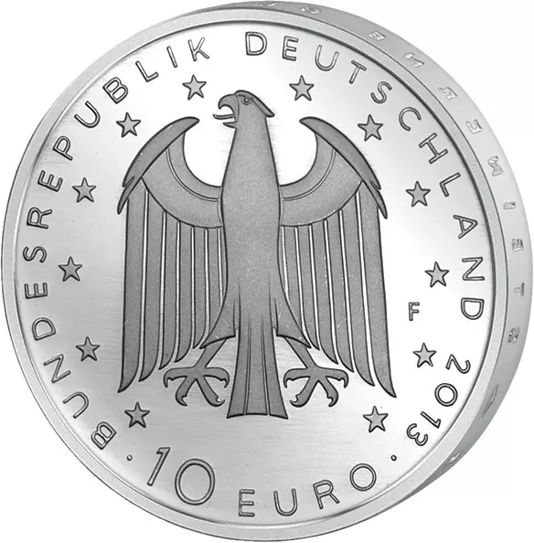 10 Euro BRD 200. Geburtstag Georg Büchner 2013 Stempelglanz