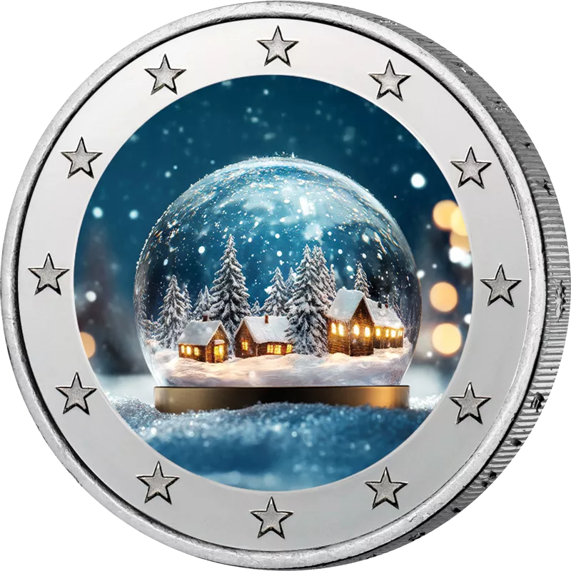 2-Euro-Künstlerausgabe Schneekugel