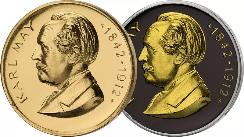 2er Set Medaillen Karl May