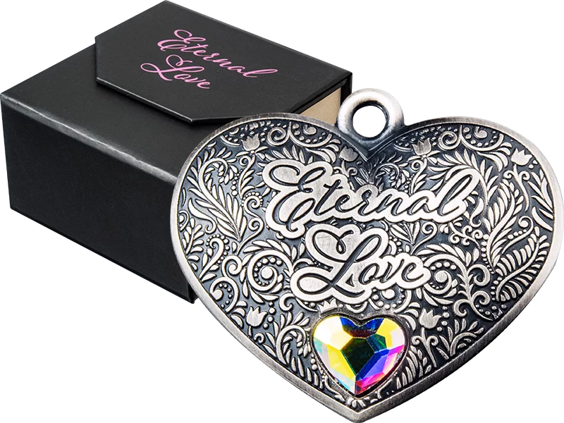 1 Dollar Salomonen Eternal Love Anhänger inkl. Kunstleder-Halskette