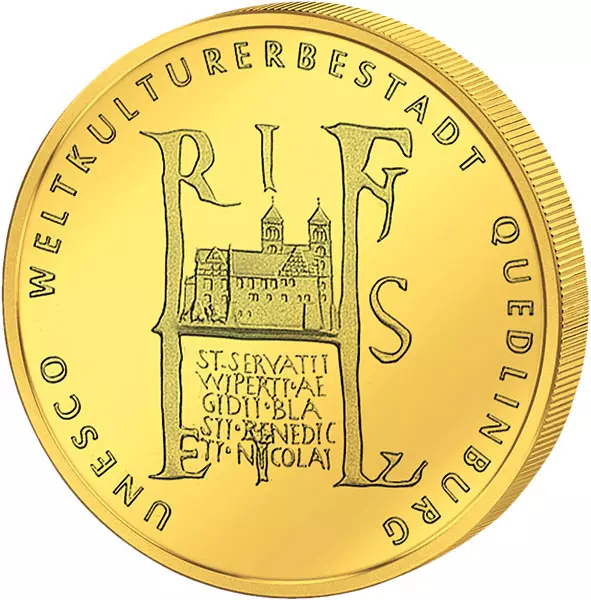 100 Euro BRD UNESCO-Weltkulturerbe Stadt Quedlinburg 2003 Stempelglanz