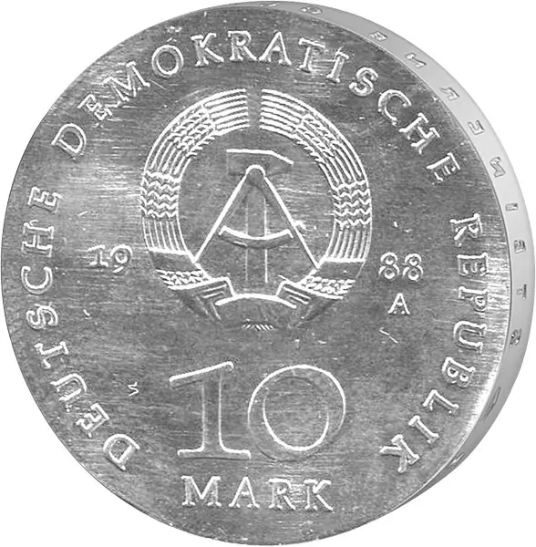10 Mark DDR Ulrich von Hutten 1988 Stempelglanz