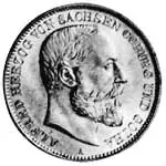 2 Mark Sachsen-Coburg-Gotha Herzog Alfred 1895 2 Mark Sachsen-Coburg-Gotha Herzog Alfred 1895