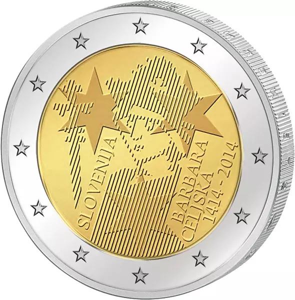 2 Euro Slowenien Krönung von Barbara von Cilli 2014