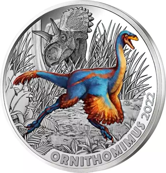 3 Euro Österreich Super-Saurier Ornithomimus 2022