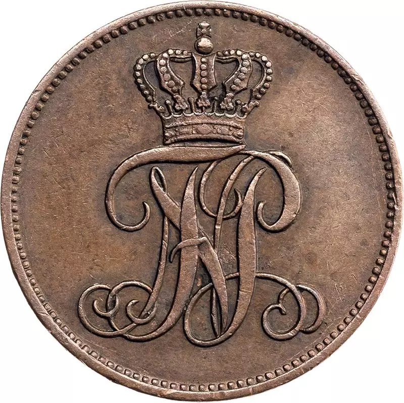 1/2 Grote Oldenburg Großherzog Nikolaus Friedrich Peter 1853, 1856