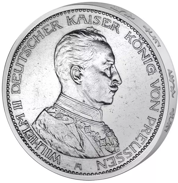 3 Mark Preußen Kaiser Wilhelm II. - Kürassier-Uniform 1914 vorzüglich 3 Mark Preußen Kaiser Wilhelm II. - Kürassier-Uniform 1914 vorzüglich