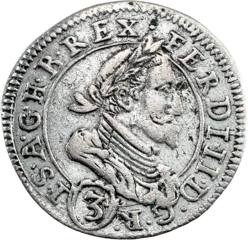 3 Kreuzer Römsich-Deutsches-Reich Kaiser Ferdinand II. 1620- 1637