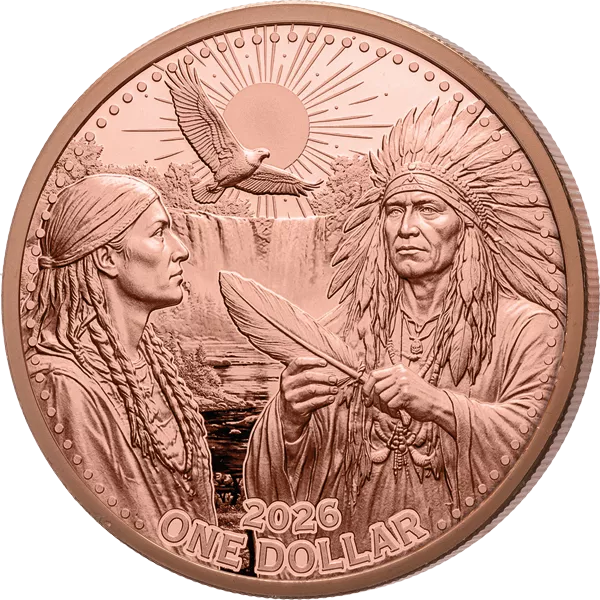 1 Dollar USA Mesa Grande Eagle Feather 2026