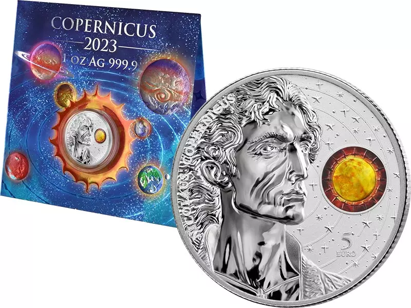 5 Euro Malta 550. Geburtstag Nikolaus Kopernikus 2023