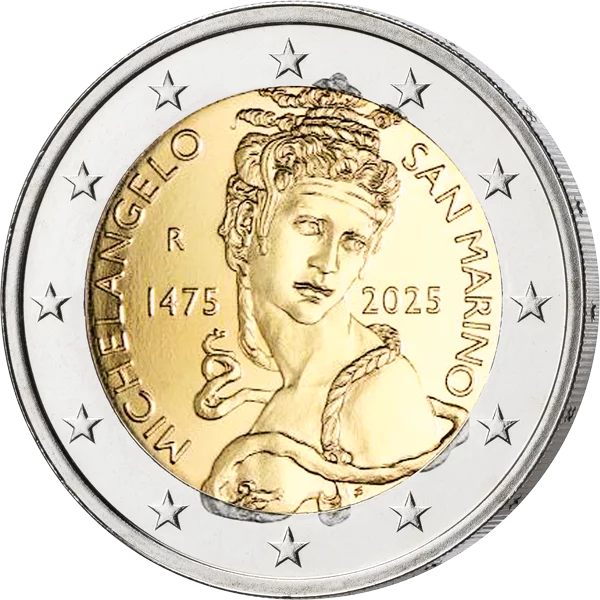 2 Euro San Marino 550. Geburtstag Michelangelo 2025