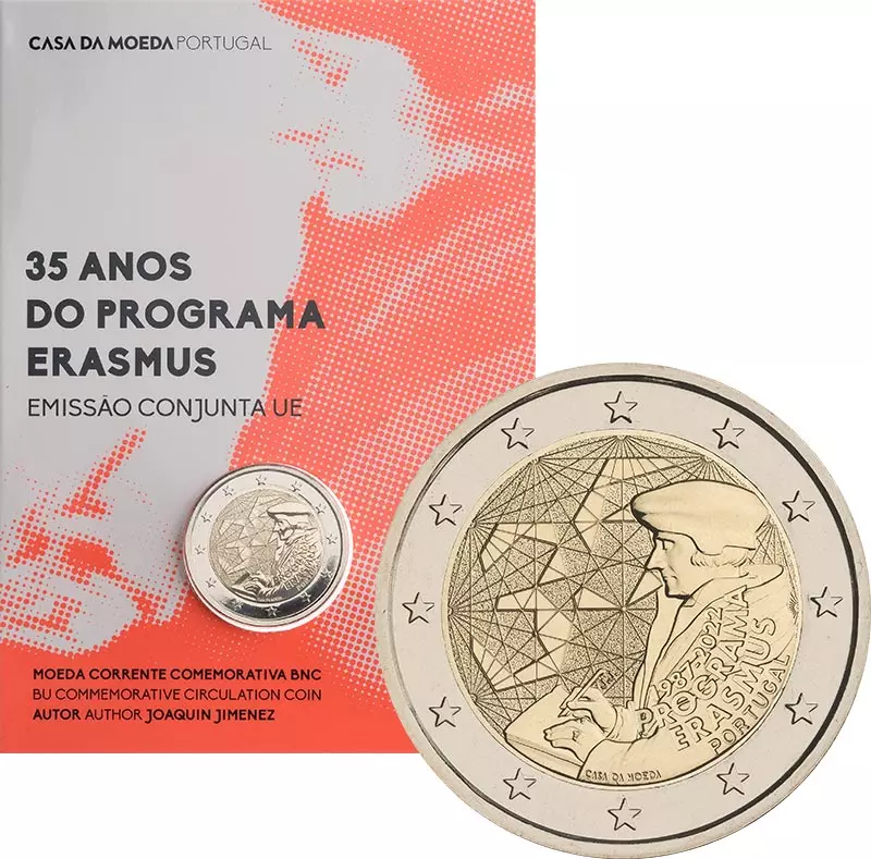 2 Euro Portugal 35 Jahre Erasmus-Programm 2022