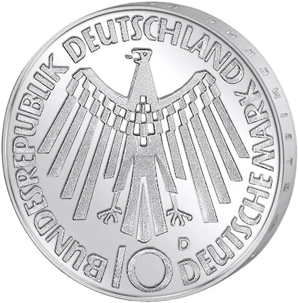 10 DM BRD Olympia I - Spirale Deutschland 1972 vorzüglich bis Stempelglanz