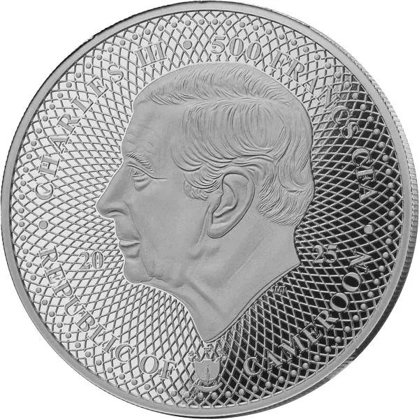 500 Francs Kamerun Mysterious Rhodium Prairie Life - Elch 2025 500 Francs Kamerun Mysterious Rhodium Prairie Life - Elch 2025