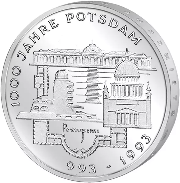 10 DM Münze BRD 1000 Jahre Potsdam 1993 Stempelglanz