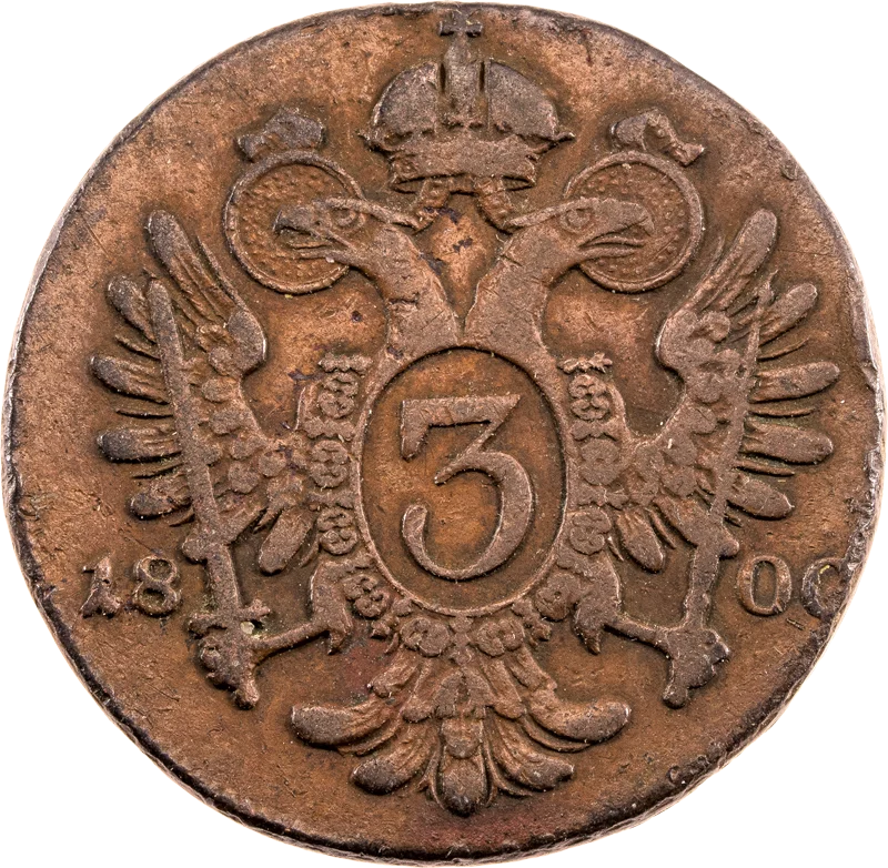 3 Kreuzer Römisch-Deutsches-Reich Kaiser Franz II. 1799 - 1801 und 1803