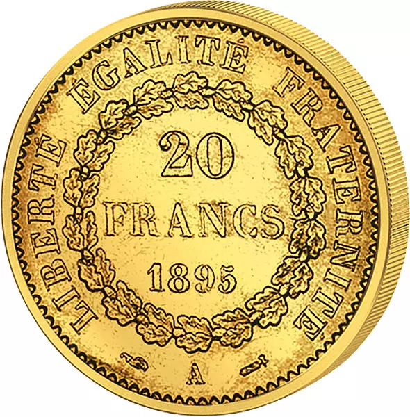 20 Francs Frankreich Stehender Genius 1871-1898