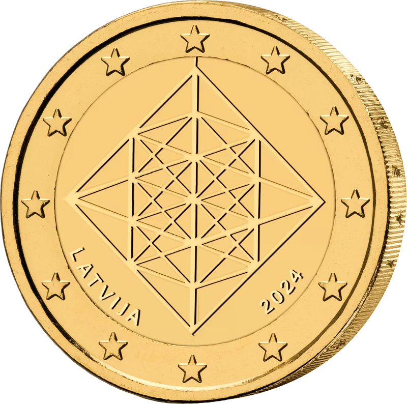 2-Euro-Gedenkmünze Lettland Himmeli 2024 als vollvergoldete Premiumausgabe