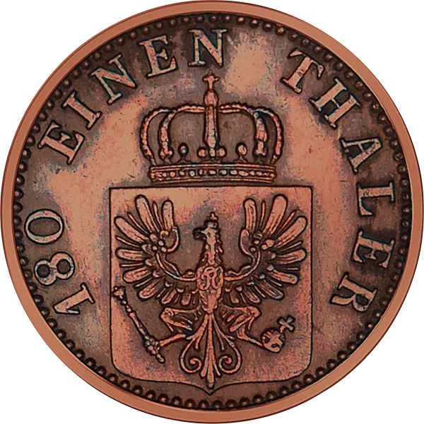 2 Pfennig Preußen König Wilhelm I. 1861 - 1873