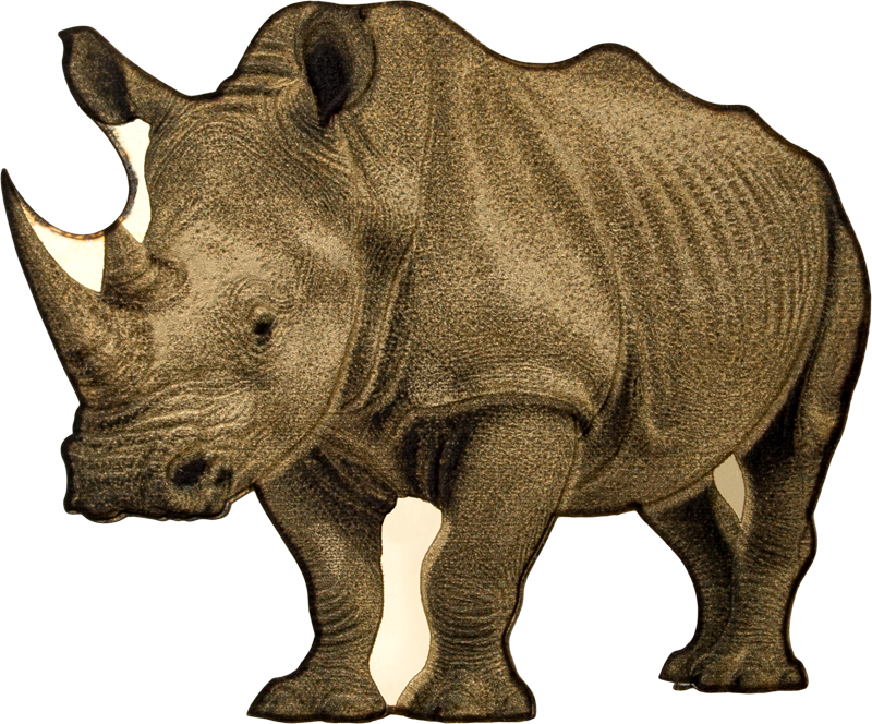 100 Francs Kongo Wildlife in Golden Shapes - Soul of Afrika Nashorn 2026