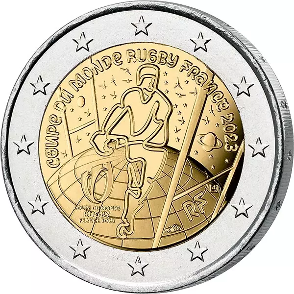 2 Euro Frankreich Rugby-Union-Weltmeisterschaft 2023 2 Euro Frankreich Rugby-Union-Weltmeisterschaft 2023