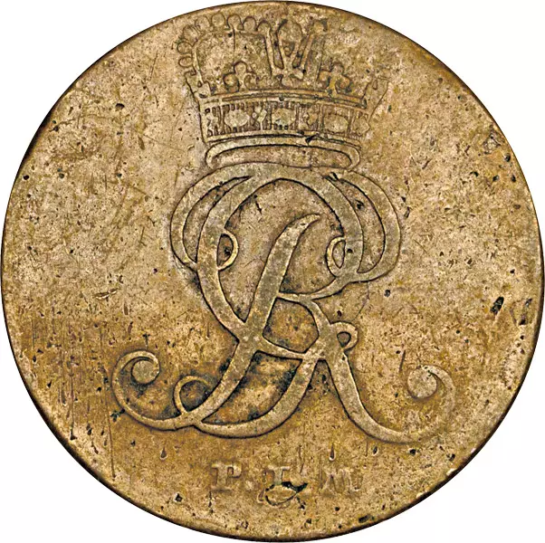 4 Pfenning Braunschweig-Calenberg-Hannover König Georg III. Monogramm Georg 1794-1796