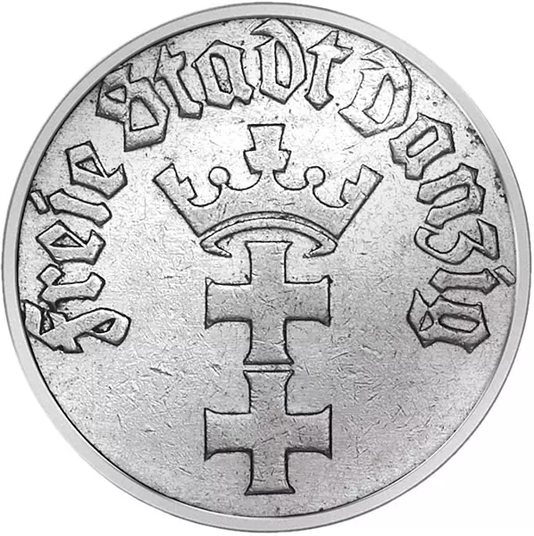 1/2 Gulden Freie Stadt Danzig Wappen von Danzig 1932 Sehr schön