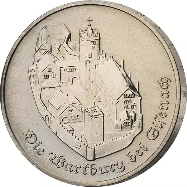 5 Mark DDR Die Wartburg bei Eisenach 1983 Stempelglanz