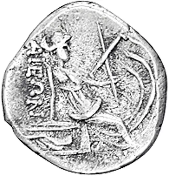 4 Obole Tetrobol Insel Euboia Stadt Histiaia 400 v. Chr.
