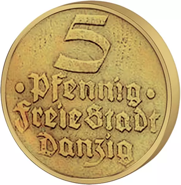5 Pfennig Danzig Flunder 1932