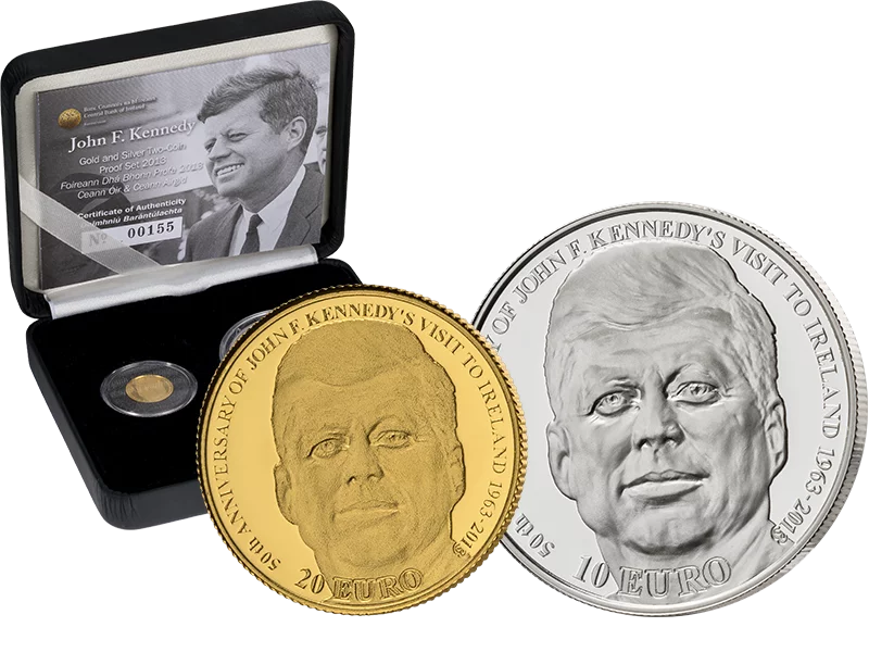 10 Euro und 20 Euro Irland 50 Jahre Besuch von JFK 2013