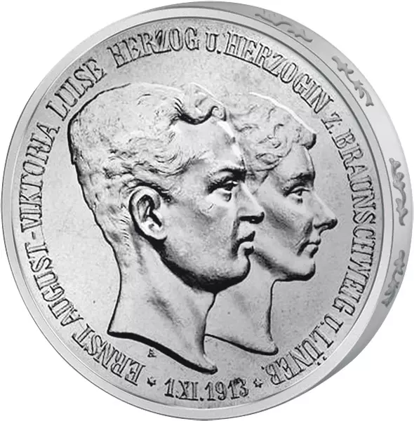 3 Mark Braunschweig-Lüneburg Regierungsantritt 1915 3 Mark Braunschweig-Lüneburg Regierungsantritt 1915