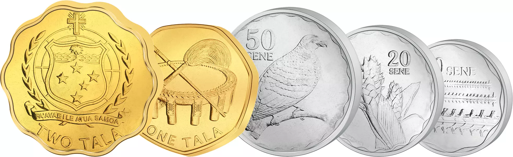 10 Sene - 2 Tala Kursmünzensatz Samoa 2011