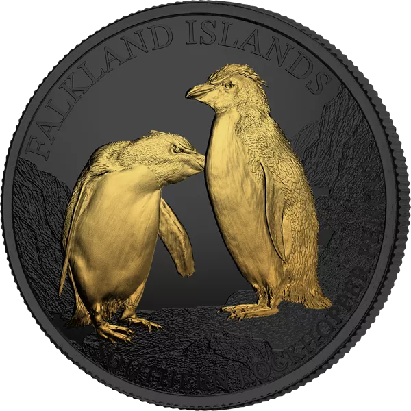 5 Pounds Falklandinseln Southern Rockhopper Penguin 2026 Golden Enigma Edition