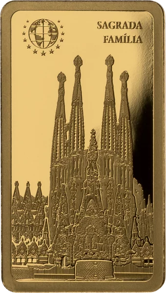 Goldbarren Unified Nations Welterbestätten II - Spanien Sagrada Familia