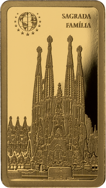 Goldbarren Unified Nations Welterbestätten II - Spanien Sagrada Familia