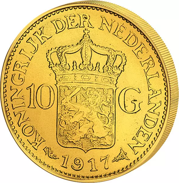 10 Gulden Niederlande Königin Wilhelmina 1911-1917
