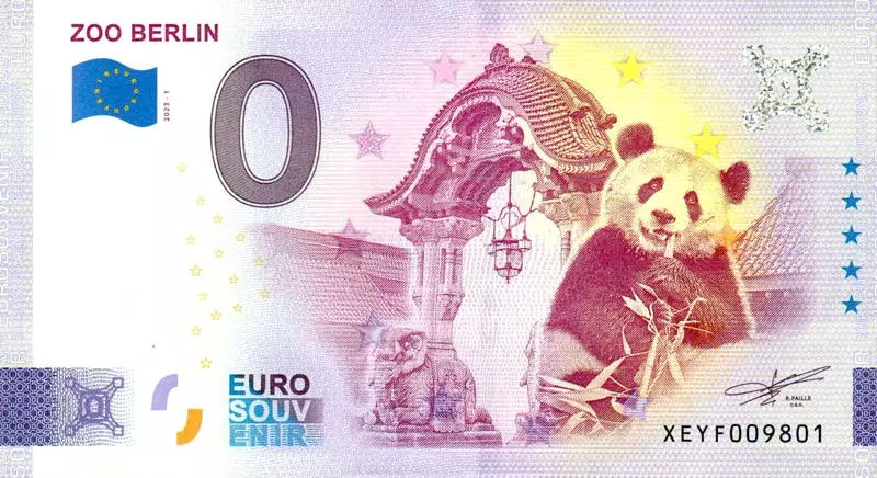 3er Set 0-Euro Banknoten BRD Deutsche Zoos 2023