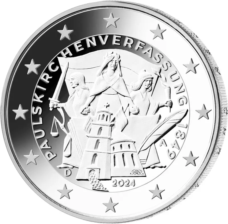 5 x 2 Euro BRD Deluxe Edition Paulskirchenverfassung 2024