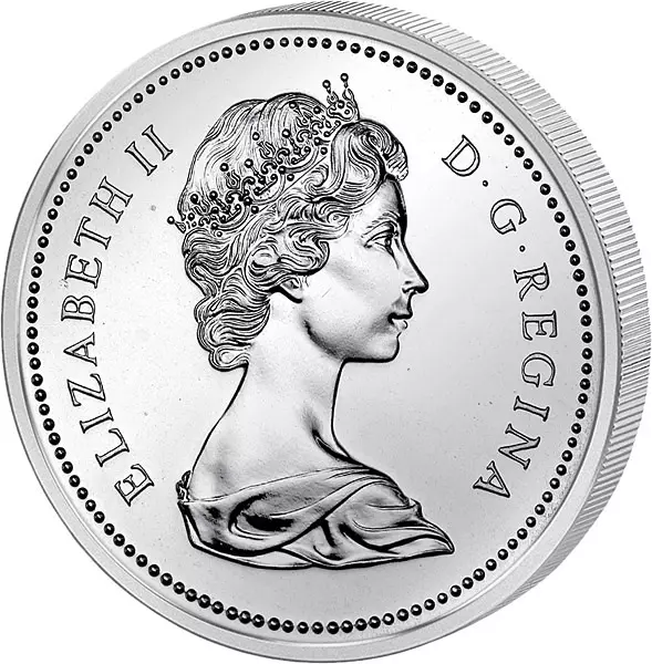 1 Dollar Kanada 100 Jahre Stadt Calgary 1975