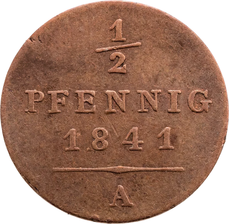 1/2 Pfennig Reuß-Schleiz Fürst Heinrich LXII. 1841