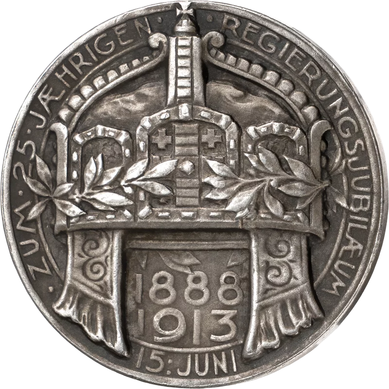 Silbermedaille Deutsches Reich 25. Regierungsjubiläum Kaiser Wilhelm II. 1913