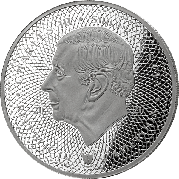 500 Francs Kamerun Mysterious Rhodium Forest Life - Wolf 2026