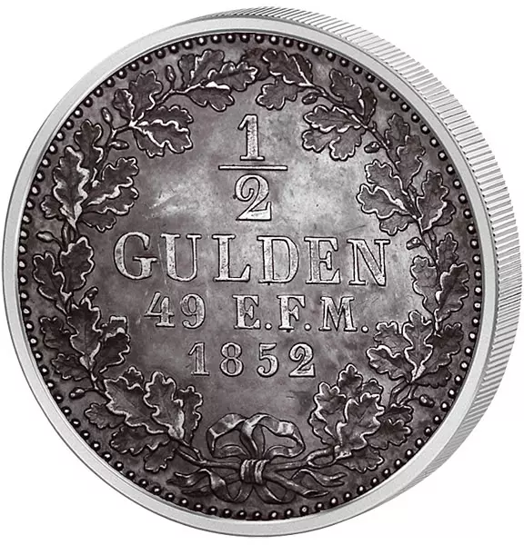 1/2 Gulden  Hohenzollern-Sigmaringen Friedrich Wilhelm IV. 1852