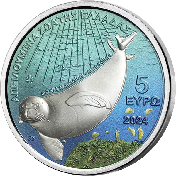 5 Euro Griechenland Mittelmeer-Mönchsrobbe 2024