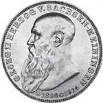 2 Mark Sachsen-Meiningen Herzog Georg II. - Auf seinen Tod 1915 2 Mark Sachsen-Meiningen Herzog Georg II. - Auf seinen Tod 1915