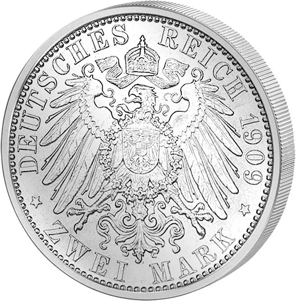 2 Mark Sachsen Universität Leipzig 1909 vorzüglich 2 Mark Sachsen Universität Leipzig 1909 vorzüglich